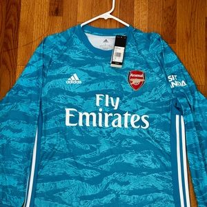 Arsenal Adidas Goalkeeper Kit Long Sleeve Mens Large BNWT Blue/White
